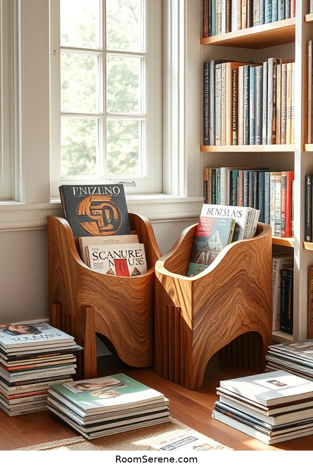 24 Creative Library Organization Ideas Using Recycled Wood 7 Recycled Wood Magazine Holders for 24 Creative Library Organization Ideas Using Recycled Wood