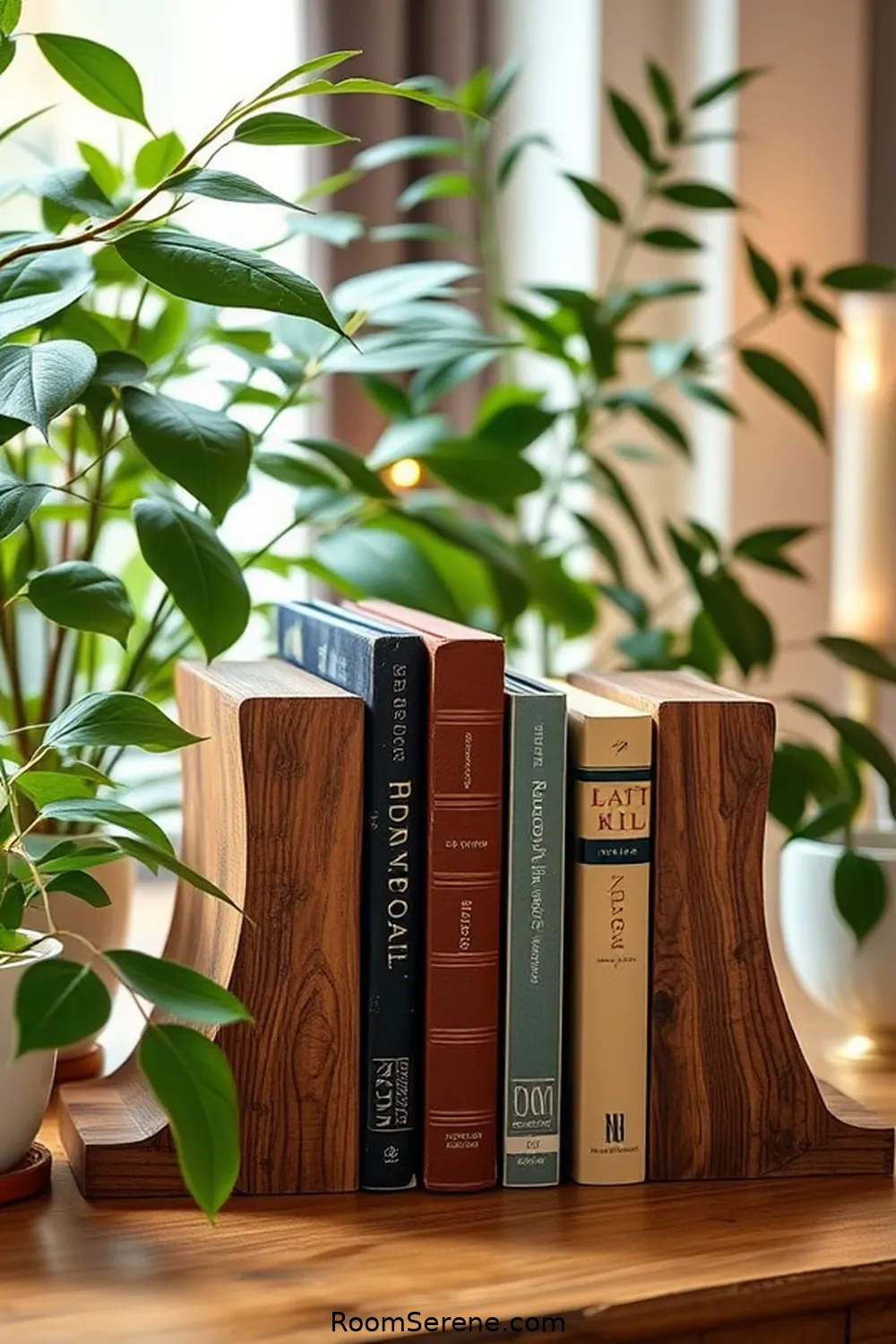 24 Creative Library Organization Ideas Using Recycled Wood 3 Rustic Wood Bookends for 24 Creative Library Organization Ideas Using Recycled Wood