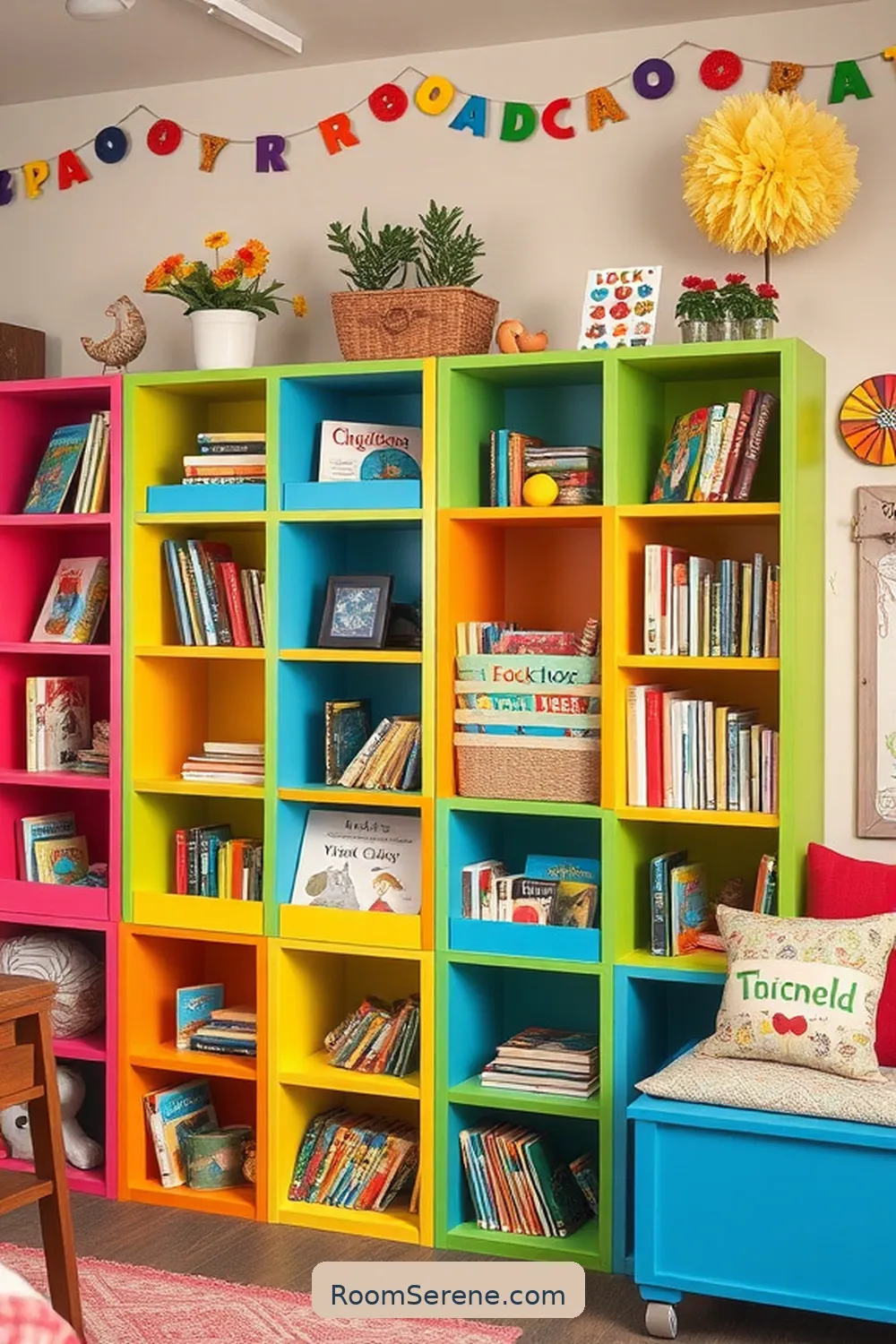 24 Creative Library Organization Ideas Using Recycled Wood 13 Wooden Cubbies for Children’s Books for 24 Creative Library Organization Ideas Using Recycled Wood