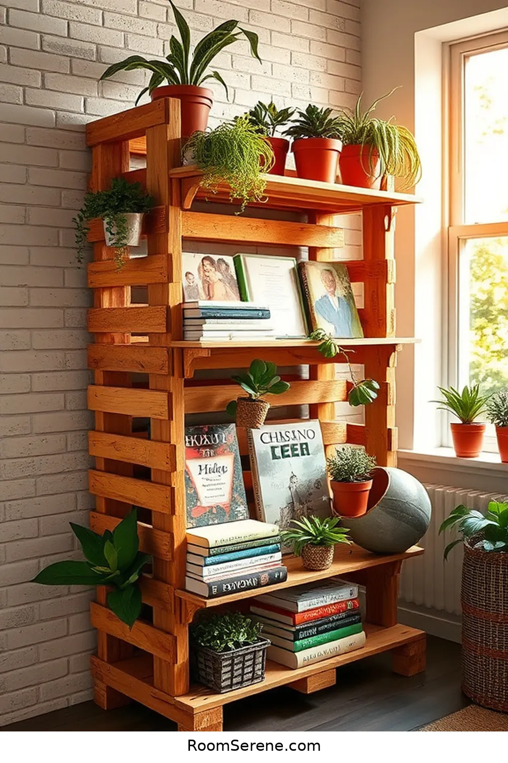 24 Creative Library Organization Ideas Using Recycled Wood 5 Wooden Pallet Display Racks for 24 Creative Library Organization Ideas Using Recycled Wood
