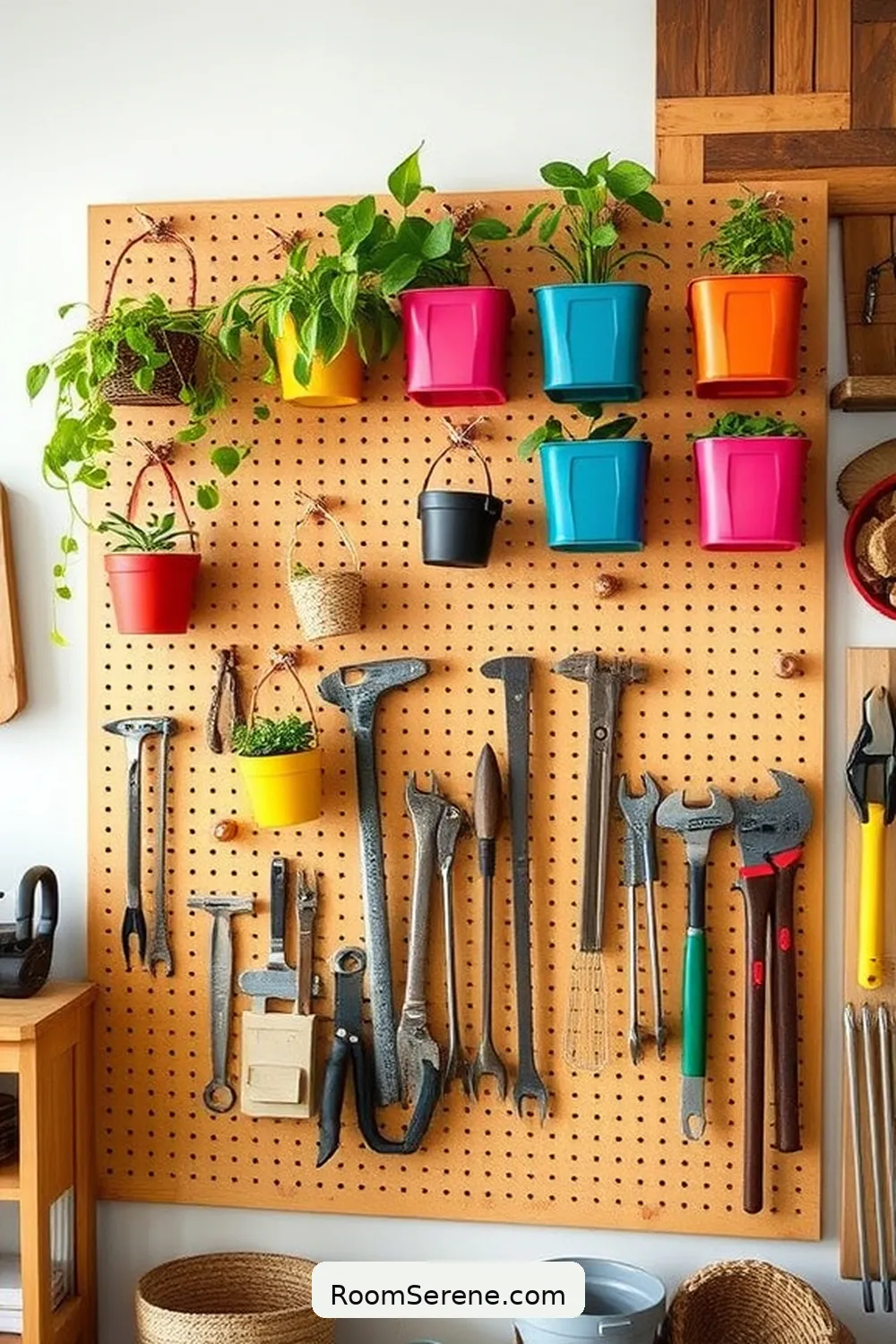 24 Creative Library Organization Ideas Using Recycled Wood 19 Wooden Pegboard for Organization for 24 Creative Library Organization Ideas Using Recycled Wood