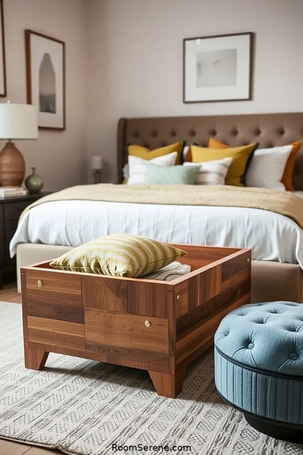 24 Creative Storage Solutions for Your Bedroom Using Recycled Wood 16 Repurposed Wood Storage Ottoman for 24 Creative Storage Solutions for Your Bedroom Using Recycled Wood
