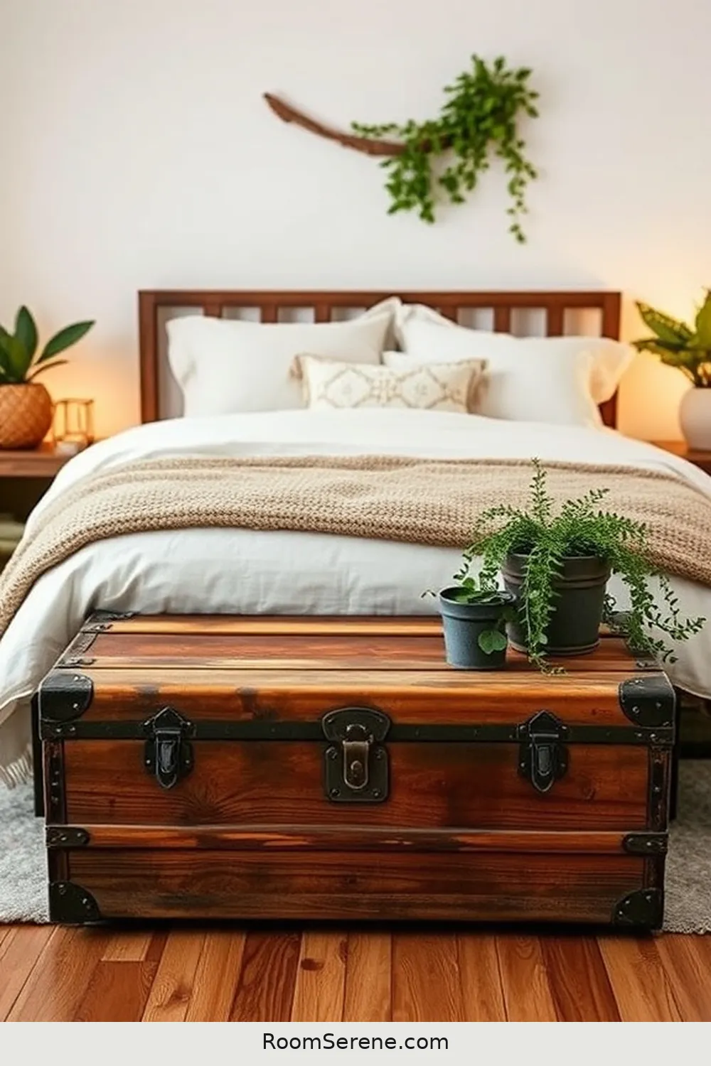 24 Creative Storage Solutions for Your Bedroom Using Recycled Wood 14 Vintage Wood Trunks for Seasonal Storage for 24 Creative Storage Solutions for Your Bedroom Using Recycled Wood