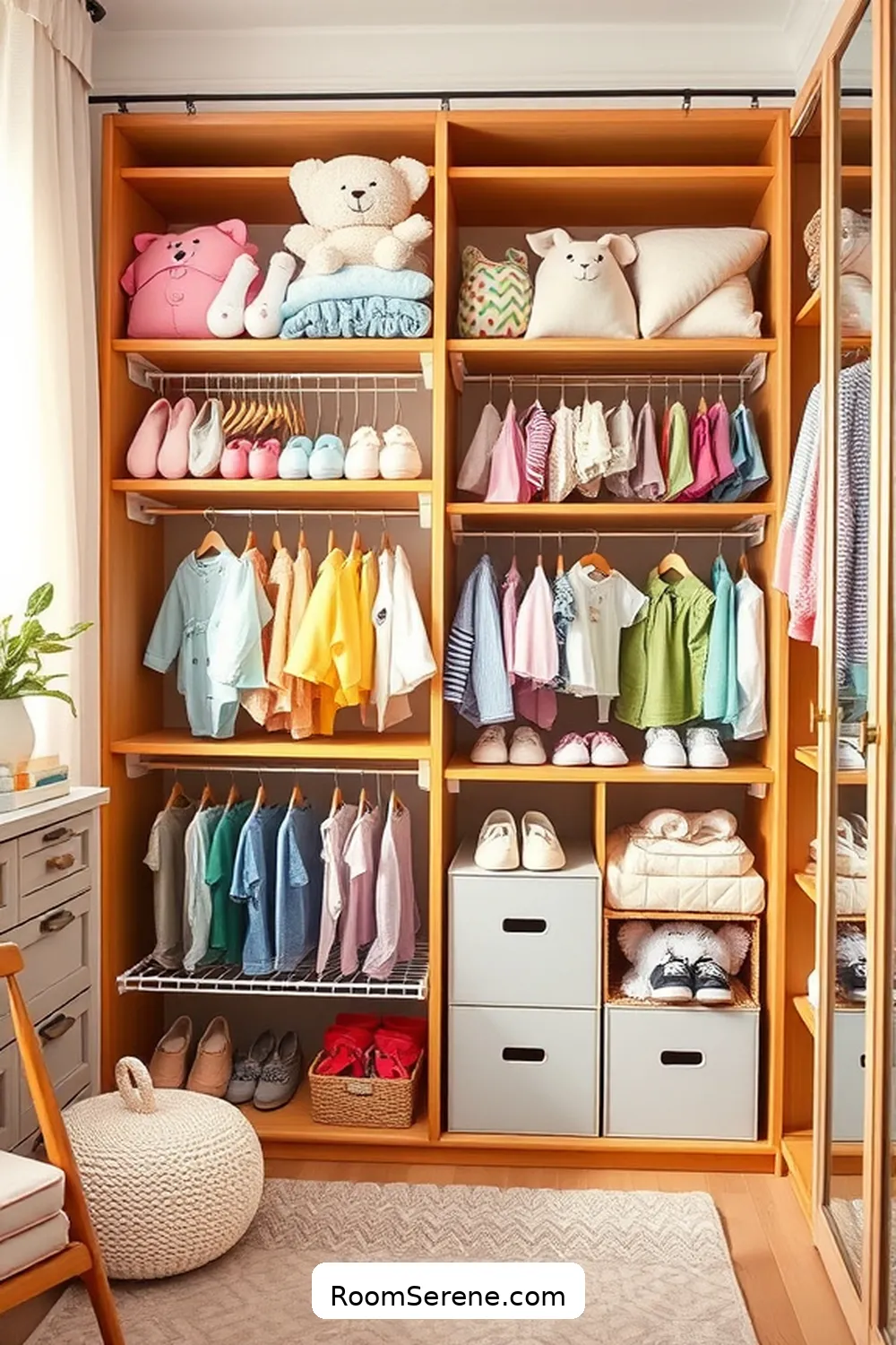 Bamboo Closet Organizers for 24 Creative Ways for Nursery Organization Using Bamboo