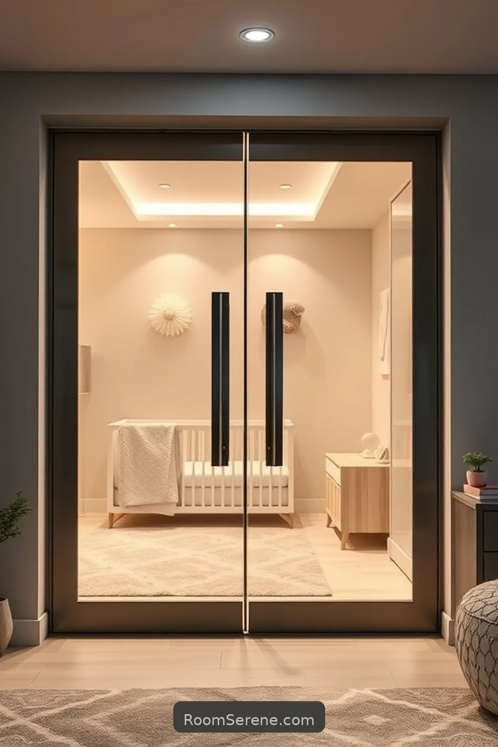 Smart Glass Doors With Automated Locking Systems for 24 Innovative Smart Home Features Using Glass for Nurseries