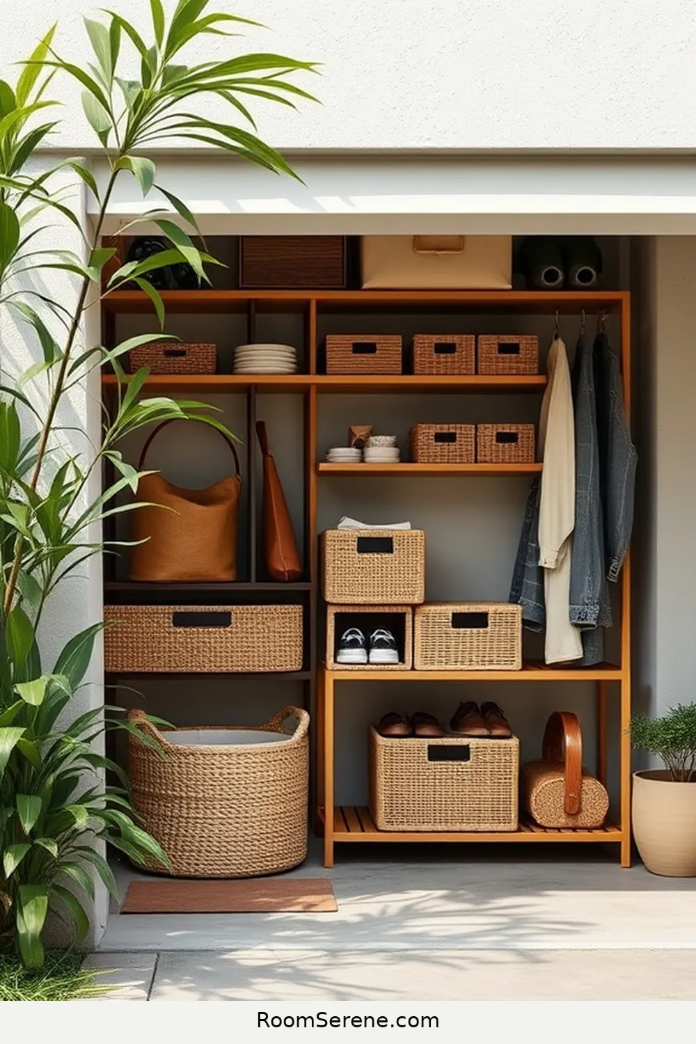 Biodegradable Garage Organizers for 24 Innovative Smart Home Features for Garages Using Natural Fibers