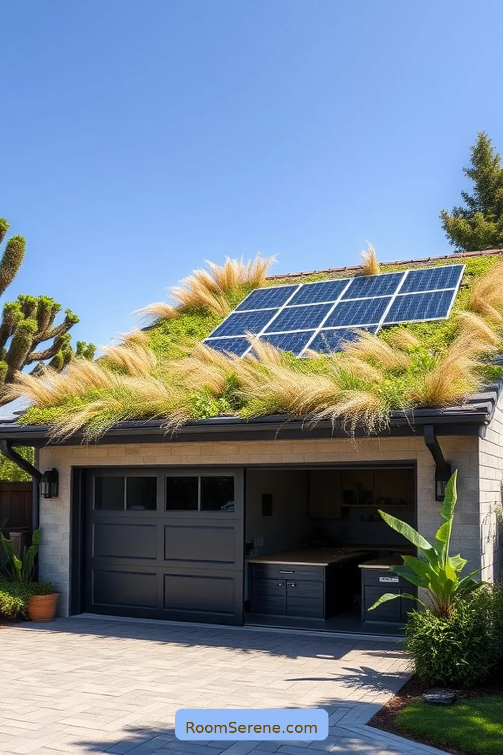 Green Roof Installations for 24 Innovative Smart Home Features for Garages Using Natural Fibers