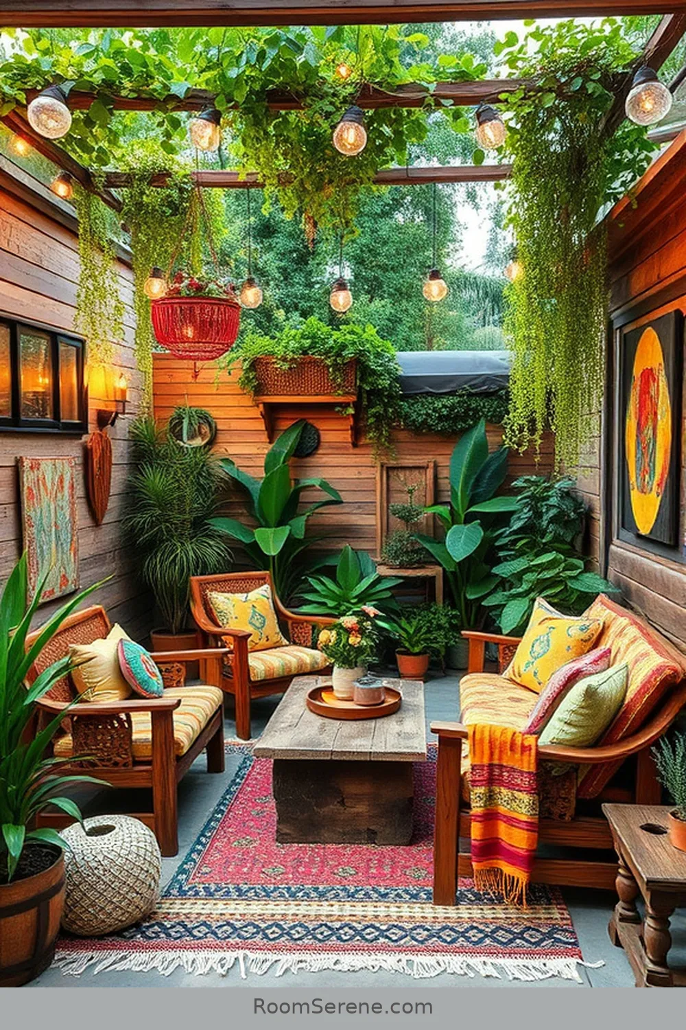 24 Inspiring Outdoor Patio Workspace Designs Using Recycled Wood 20 Bohemian-Inspired Patio With Reclaimed Wood Accents for 24 Inspiring Outdoor Patio Workspace Designs Using Recycled Wood