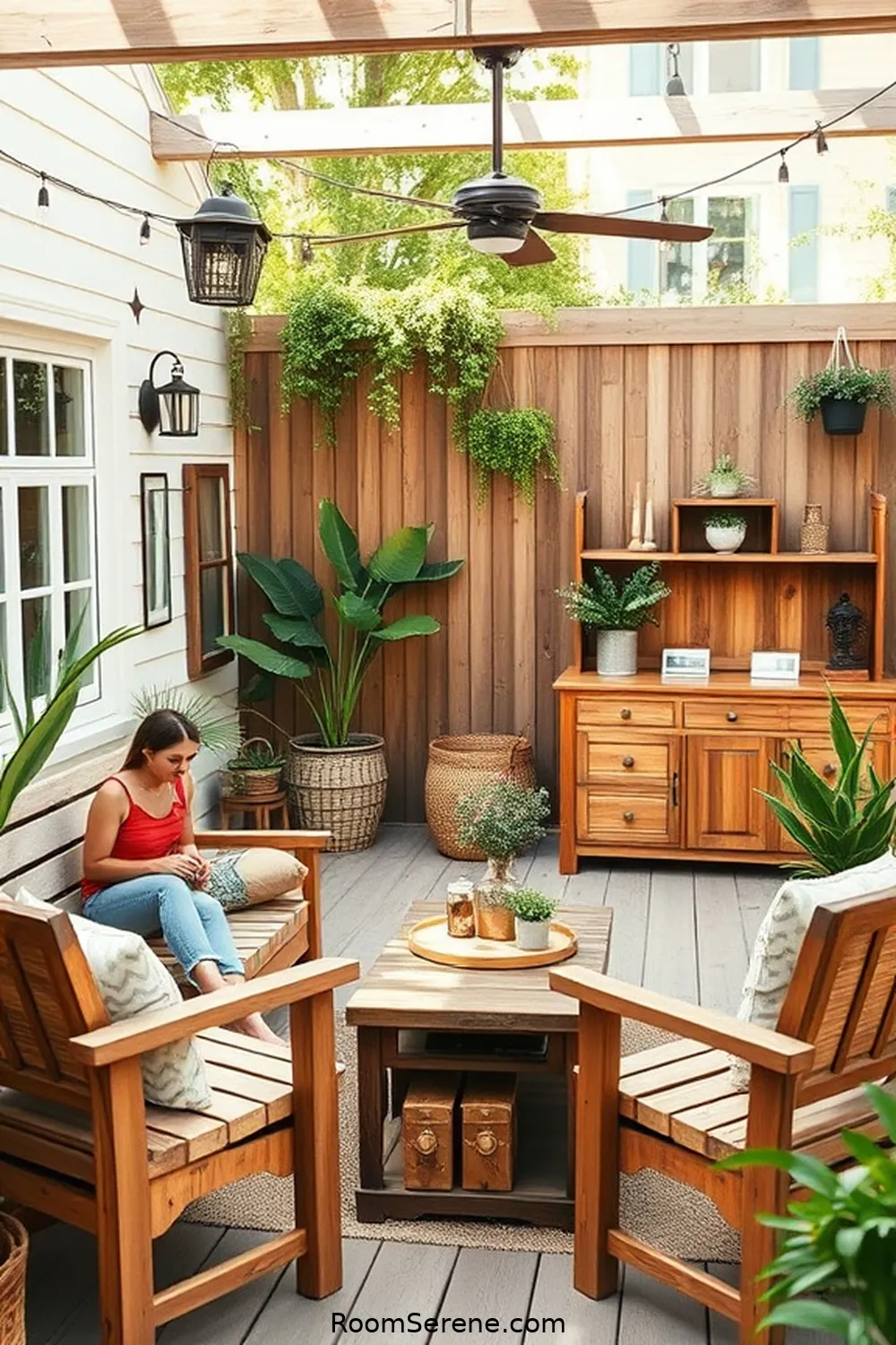 24 Inspiring Outdoor Patio Workspace Designs Using Recycled Wood 4 Modern Farmhouse Style Outdoor Office for 24 Inspiring Outdoor Patio Workspace Designs Using Recycled Wood