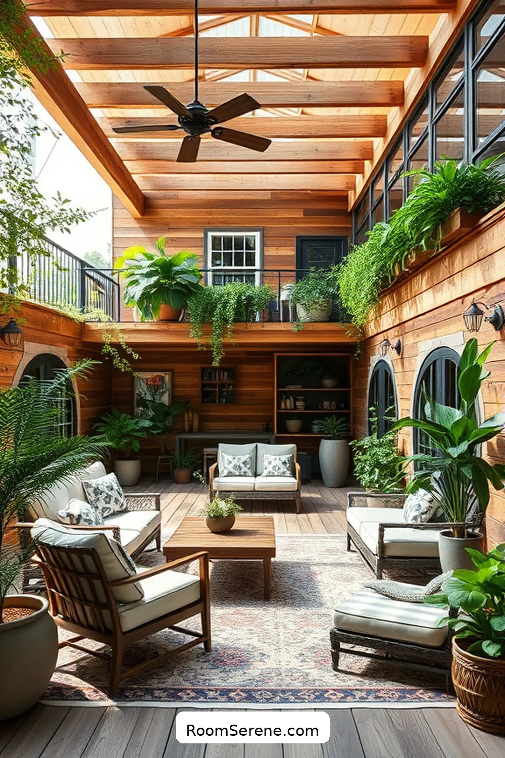 24 Inspiring Outdoor Patio Workspace Designs Using Recycled Wood 8 Multi-Level Patio Workspace With Reclaimed Wood for 24 Inspiring Outdoor Patio Workspace Designs Using Recycled Wood