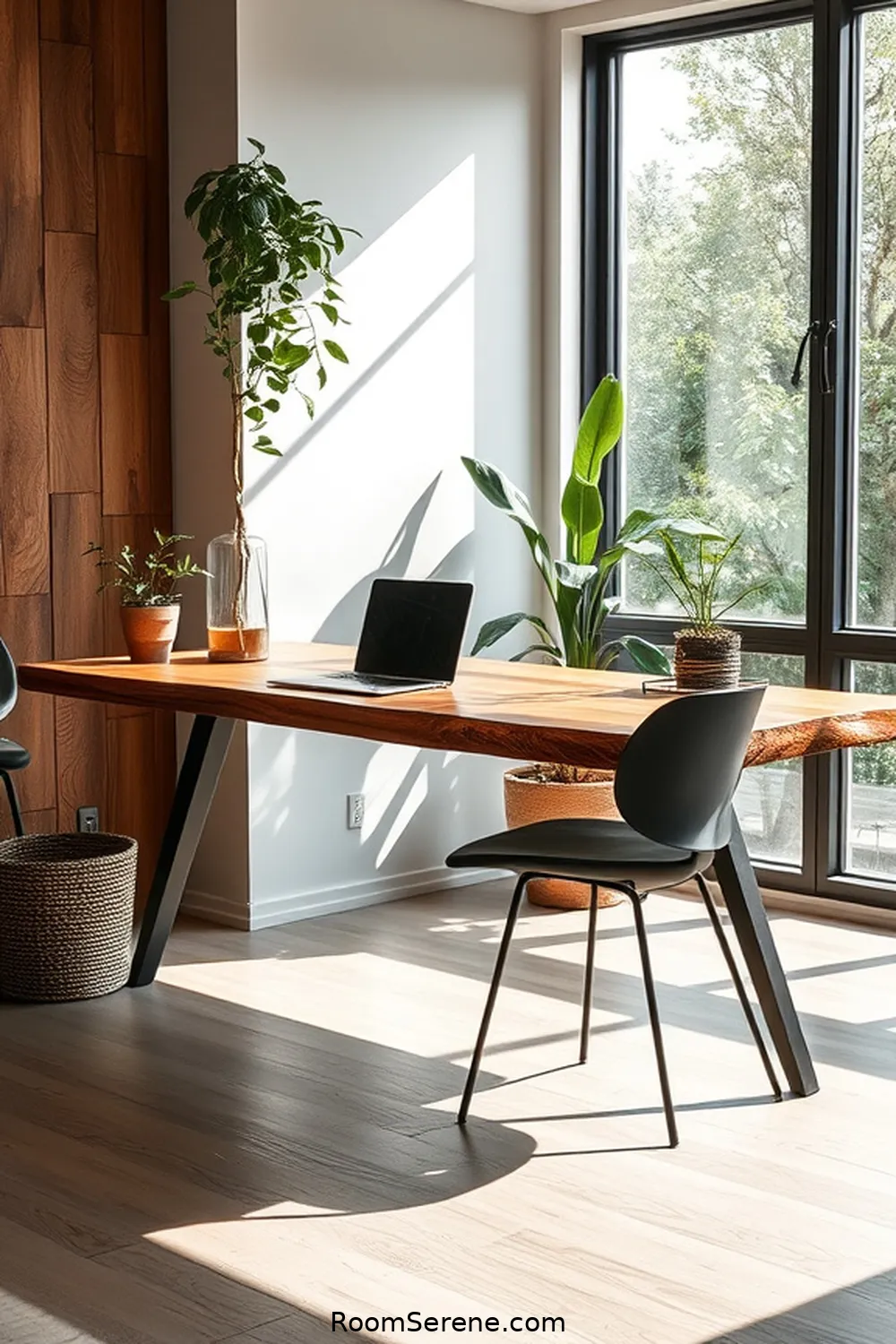 Eco-Friendly Desk With Live Edge Wood for 24 Inspiring Workspace Designs for Your Hallway Using Recycled Wood