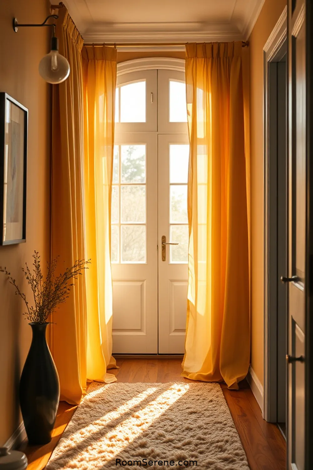 24 Tips for Creating Comfort and Coziness in Your Hallway Using Organic Cotton 5 Incorporate Organic Cotton Curtains for Soft Light for 24 Tips for Creating Comfort and Coziness in Your Hallway Using Organic Cotton