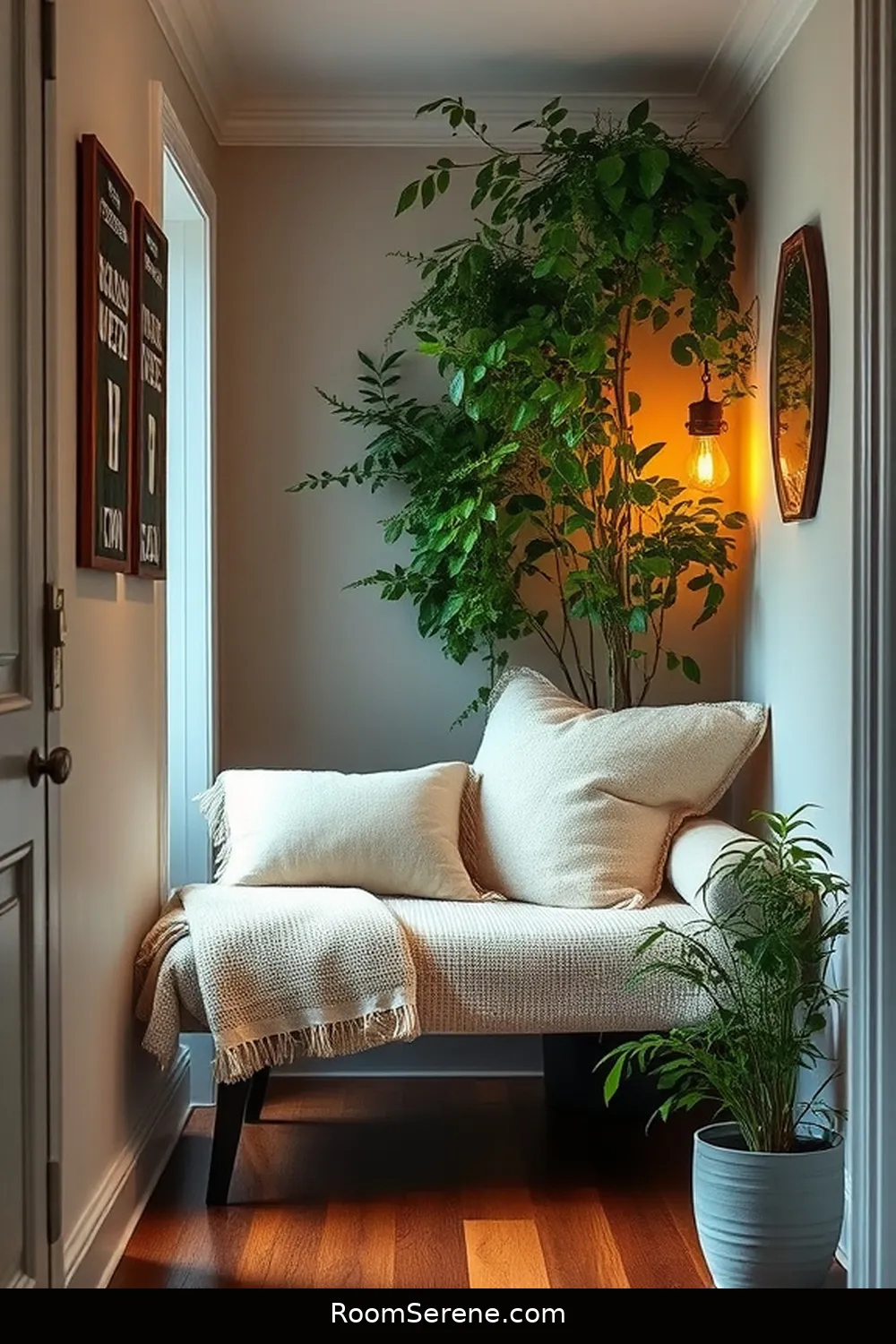24 Tips for Creating Comfort and Coziness in Your Hallway Using Organic Cotton 6 Opt for Organic Cotton Benches for Functional Seating for 24 Tips for Creating Comfort and Coziness in Your Hallway Using Organic Cotton