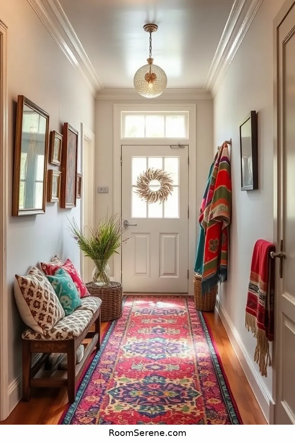 24 Tips for Creating Comfort and Coziness in Your Hallway Using Organic Cotton 20 Use Organic Cotton Accents in Colorful Patterns for 24 Tips for Creating Comfort and Coziness in Your Hallway Using Organic Cotton