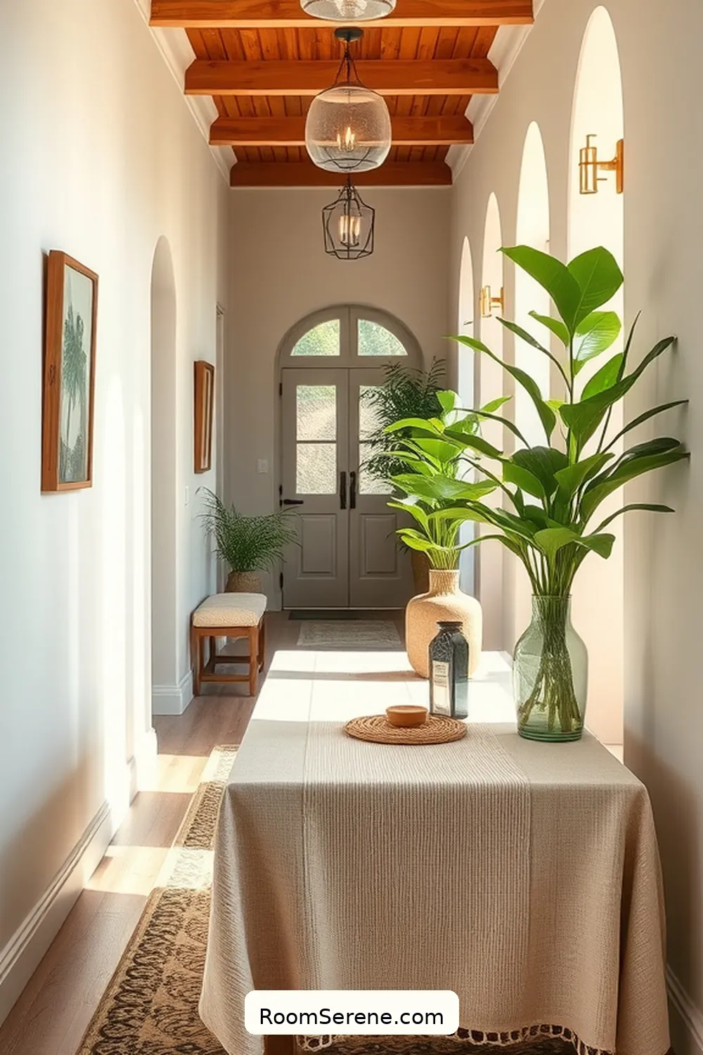24 Tips for Creating Comfort and Coziness in Your Hallway Using Organic Cotton 11 Use Organic Cotton Table Runners for Decorative Touches for 24 Tips for Creating Comfort and Coziness in Your Hallway Using Organic Cotton
