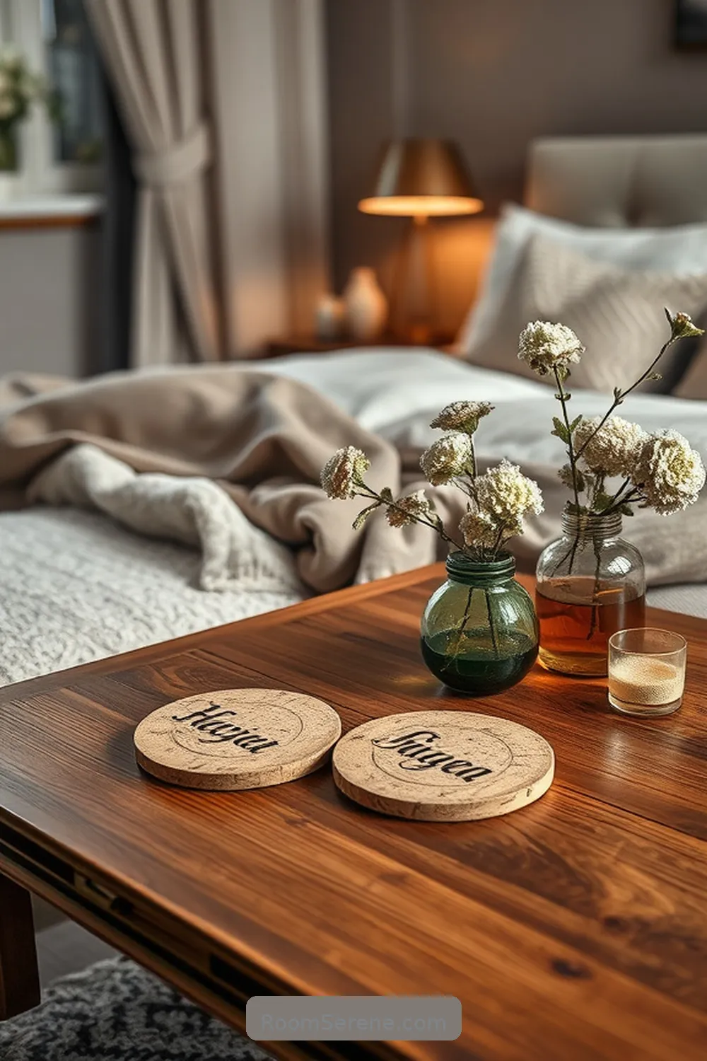 24 Ways to Achieve Bedroom Comfort and Coziness Using Cork 7 Cork Coasters to Protect Surfaces for 24 Ways to Achieve Bedroom Comfort and Coziness Using Cork