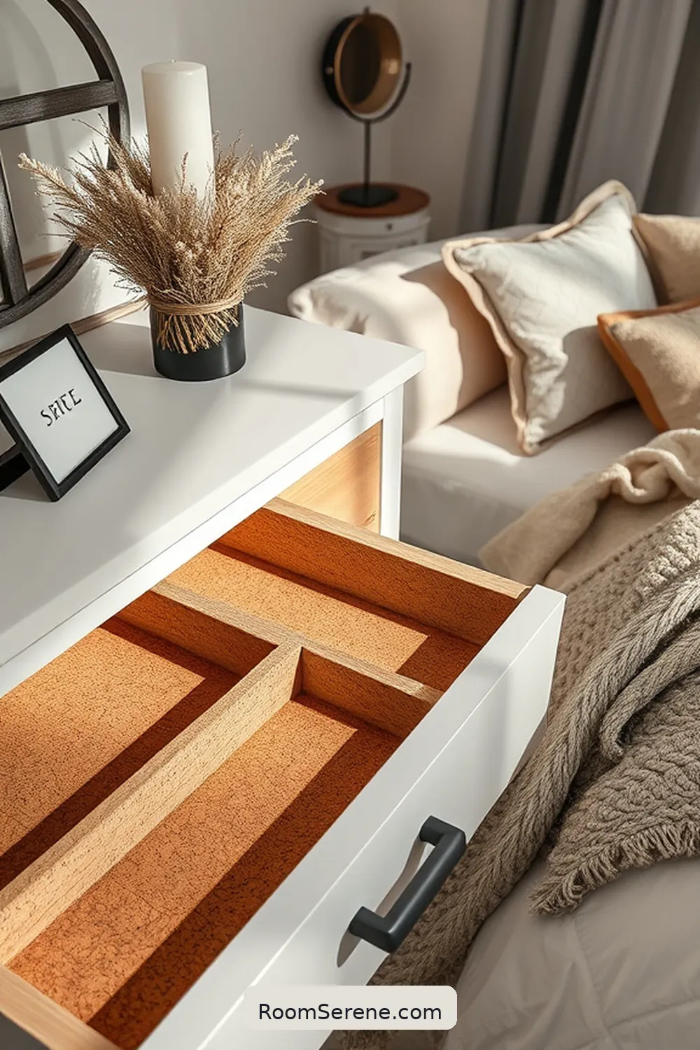 24 Ways to Achieve Bedroom Comfort and Coziness Using Cork 17 Cork Drawer Liners for a Soft Touch for 24 Ways to Achieve Bedroom Comfort and Coziness Using Cork