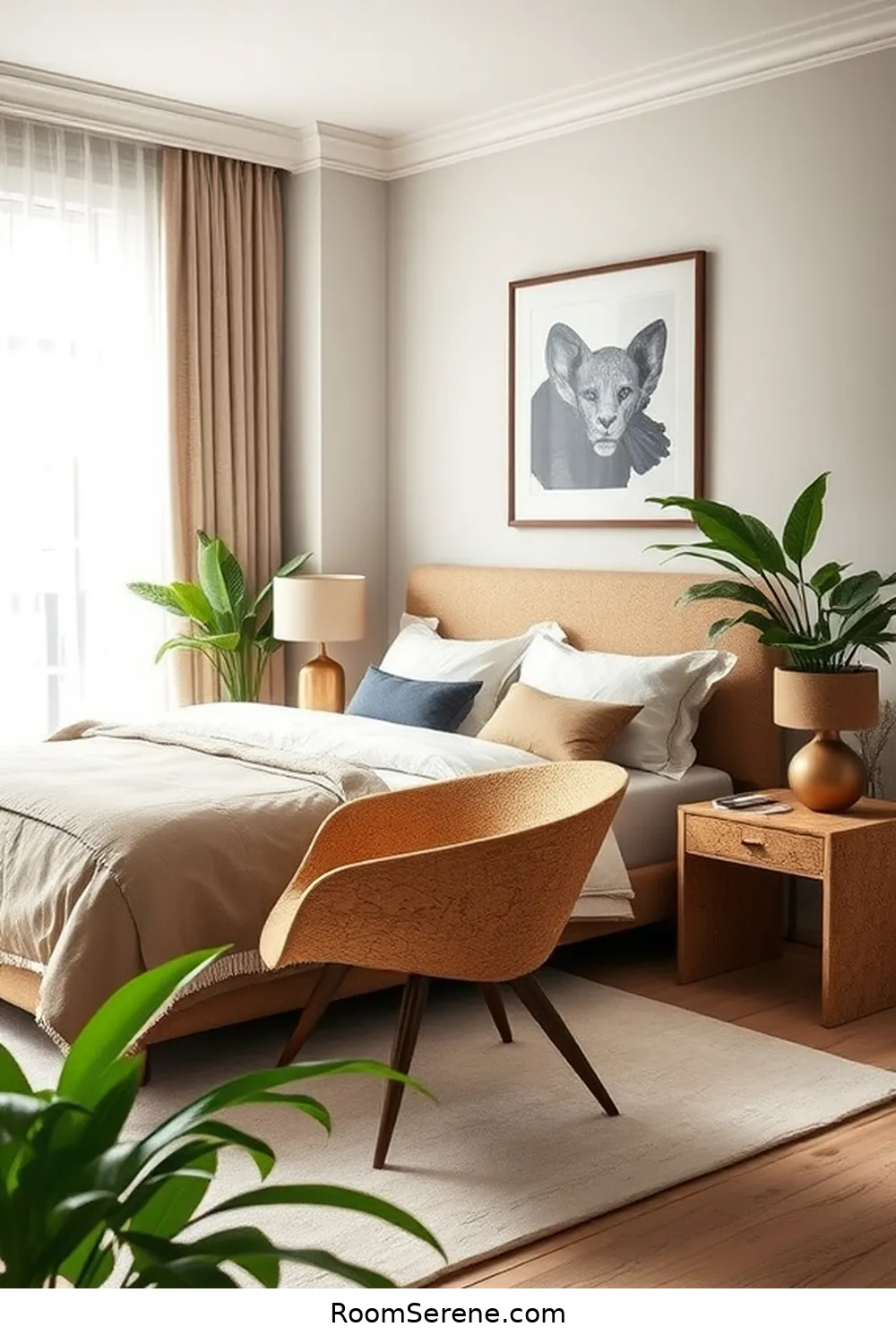 24 Ways to Achieve Bedroom Comfort and Coziness Using Cork 8 Cork Furniture for a Modern Look for 24 Ways to Achieve Bedroom Comfort and Coziness Using Cork