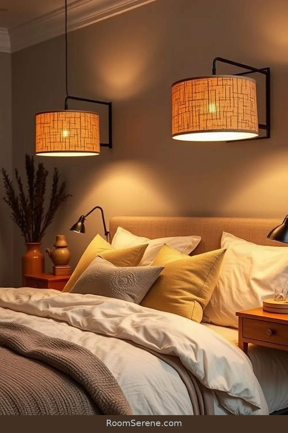 24 Ways to Achieve Bedroom Comfort and Coziness Using Cork 6 Cork Lampshades for Soft Lighting for 24 Ways to Achieve Bedroom Comfort and Coziness Using Cork