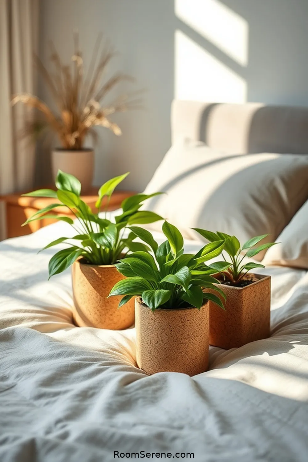 24 Ways to Achieve Bedroom Comfort and Coziness Using Cork 14 Cork Planters for a Touch of Greenery for 24 Ways to Achieve Bedroom Comfort and Coziness Using Cork