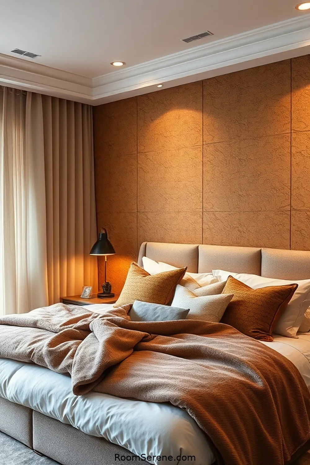24 Ways to Achieve Bedroom Comfort and Coziness Using Cork 3 Cork Wall Panels for Insulation for 24 Ways to Achieve Bedroom Comfort and Coziness Using Cork