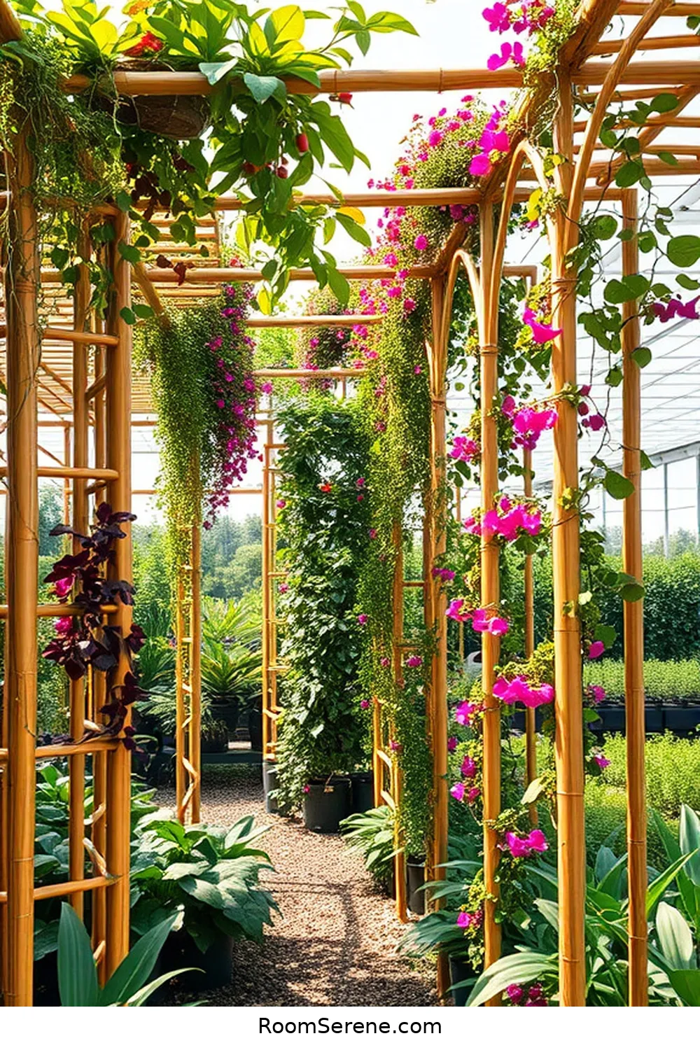 24 Ways to Boost Energy Efficiency in Nurseries Using Bamboo 5 Designing Bamboo Trellises for Vertical Gardening for 24 Ways to Boost Energy Efficiency in Nurseries Using Bamboo