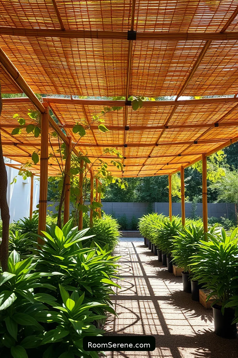 24 Ways to Boost Energy Efficiency in Nurseries Using Bamboo 7 Using Bamboo for Shade Structures for 24 Ways to Boost Energy Efficiency in Nurseries Using Bamboo