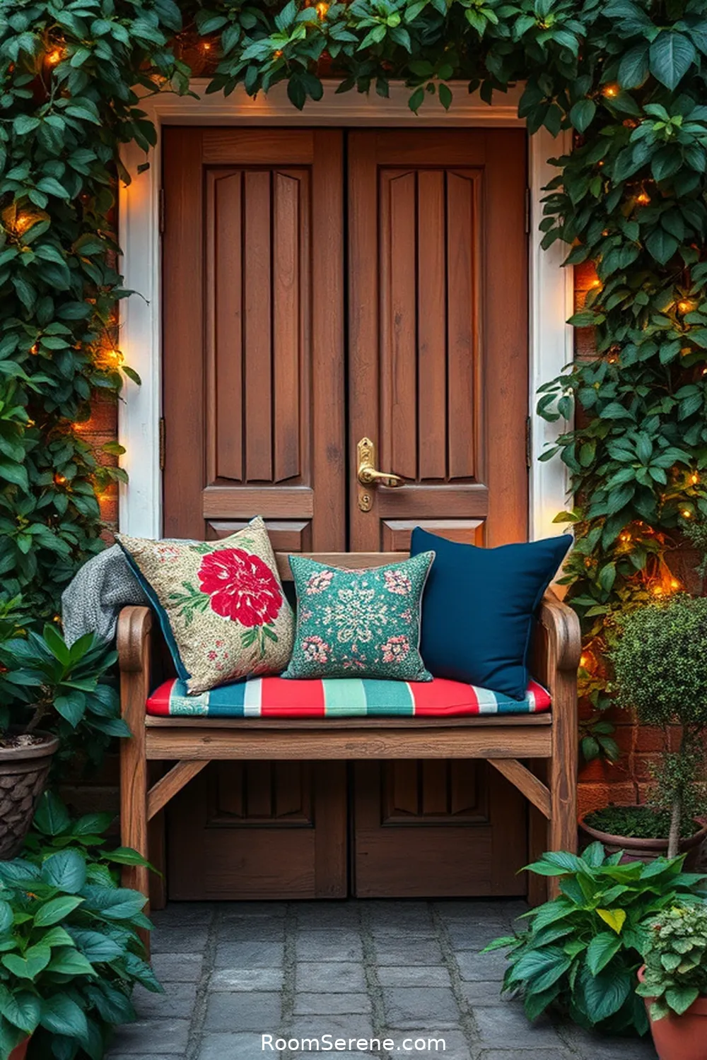 24 Ways to Create Comfort and Coziness on Your Outdoor Patio Using Reclaimed Materials 16 Old Door Bench Seating for 24 Ways to Create Comfort and Coziness on Your Outdoor Patio Using Reclaimed Materials
