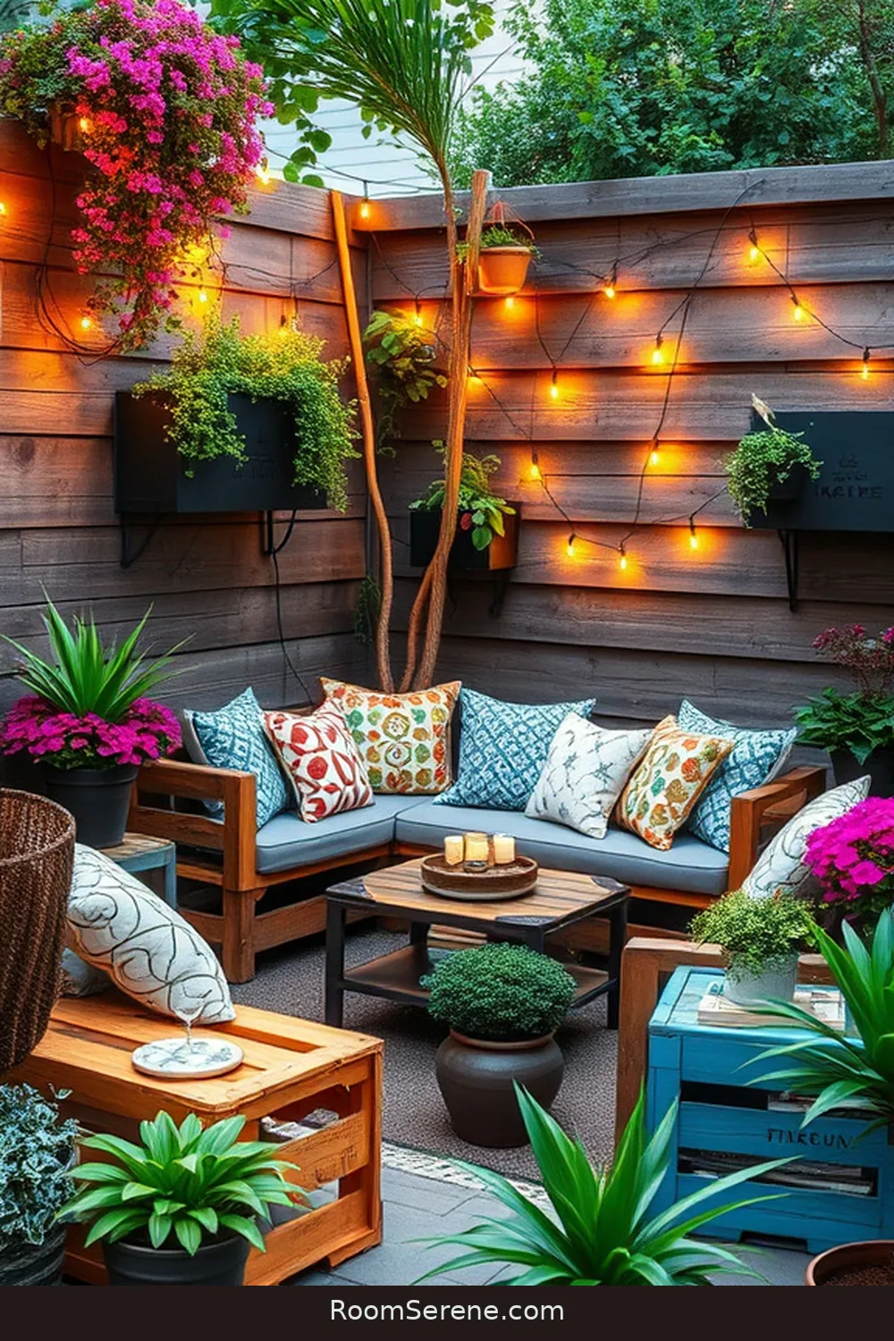 24 Ways to Create Comfort and Coziness on Your Outdoor Patio Using Reclaimed Materials 15 Repurposed Crate Storage for 24 Ways to Create Comfort and Coziness on Your Outdoor Patio Using Reclaimed Materials