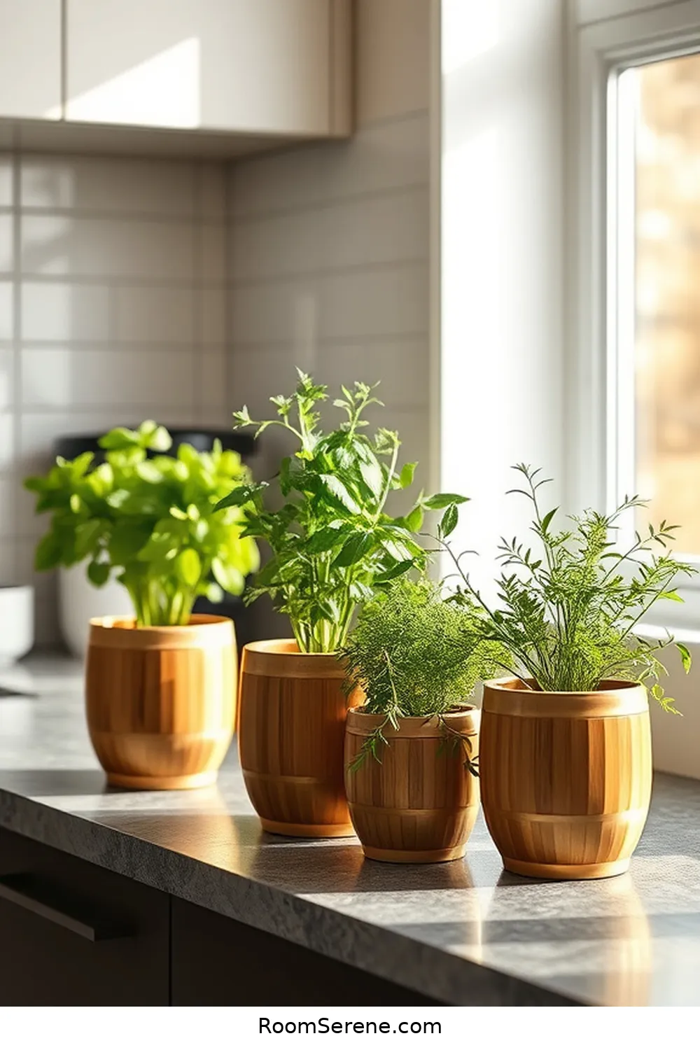 25 Innovative Ways for Using Bamboo in Your Kitchen Workspace Design 15 Bamboo Planters for Fresh Herbs for 25 Innovative Ways for Using Bamboo in Your Kitchen Workspace Design