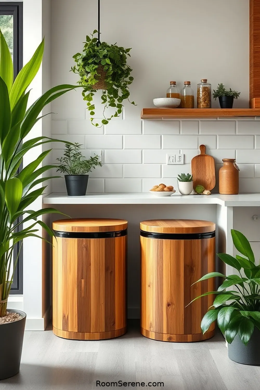 25 Innovative Ways for Using Bamboo in Your Kitchen Workspace Design 25 Bamboo Trash Bins for Eco-Conscious Living for 25 Innovative Ways for Using Bamboo in Your Kitchen Workspace Design