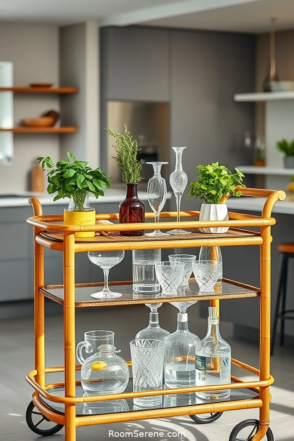 25 Innovative Ways for Using Bamboo in Your Kitchen Workspace Design 12 Sustainable Bamboo Bar Carts for 25 Innovative Ways for Using Bamboo in Your Kitchen Workspace Design