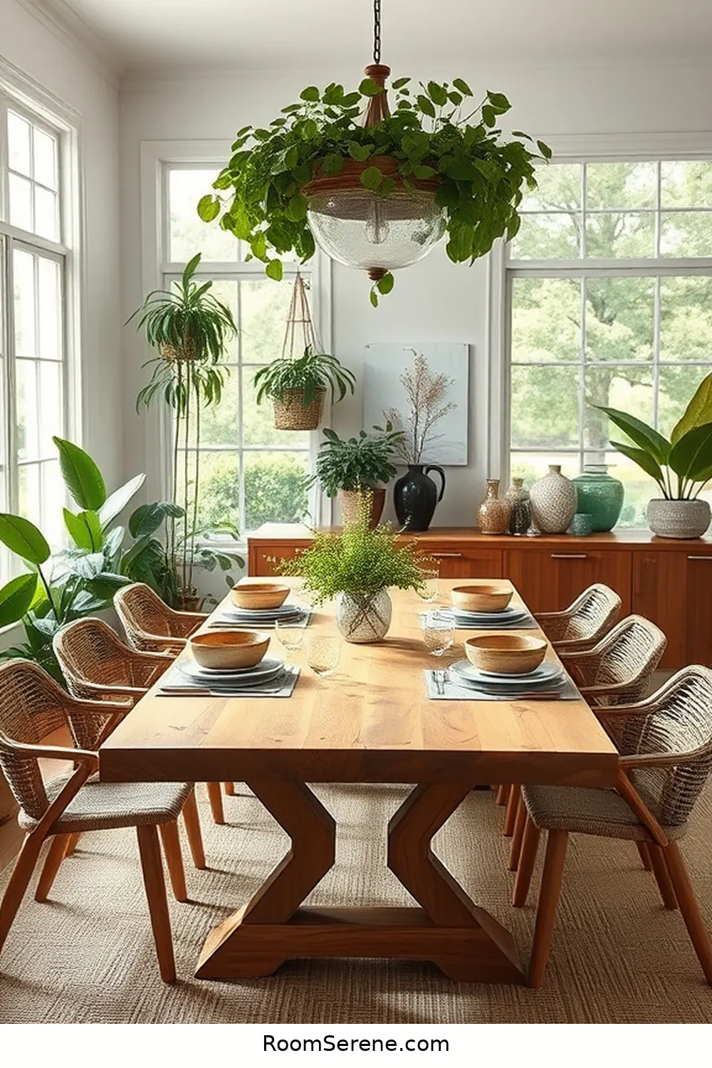 25 Inspiring Workspace Design Ideas for Your Dining Room Using Natural Fibers 20 Choosing a Sustainable Wood Dining Table for 25 Inspiring Workspace Design Ideas for Your Dining Room Using Natural Fibers