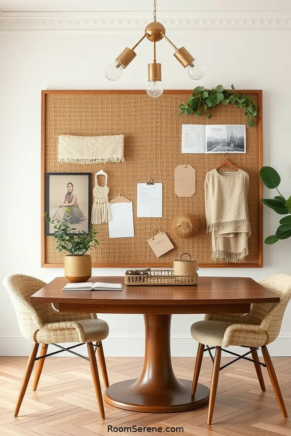 25 Inspiring Workspace Design Ideas for Your Dining Room Using Natural Fibers 13 Creating a Natural Fiber Bulletin Board for 25 Inspiring Workspace Design Ideas for Your Dining Room Using Natural Fibers