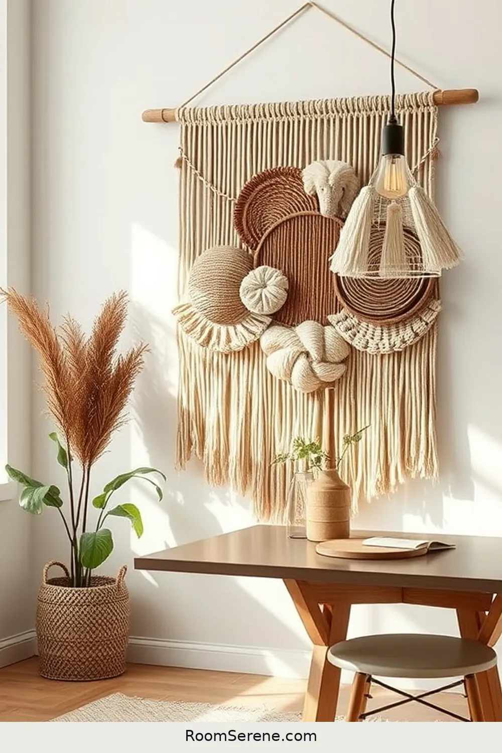 25 Inspiring Workspace Design Ideas for Your Dining Room Using Natural Fibers 7 Creating a Natural Fiber Wall Hanging for 25 Inspiring Workspace Design Ideas for Your Dining Room Using Natural Fibers