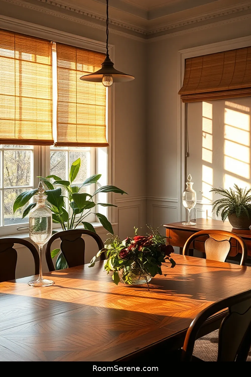 25 Inspiring Workspace Design Ideas for Your Dining Room Using Natural Fibers 21 Enhancing Lighting With Natural Fiber Shades for 25 Inspiring Workspace Design Ideas for Your Dining Room Using Natural Fibers