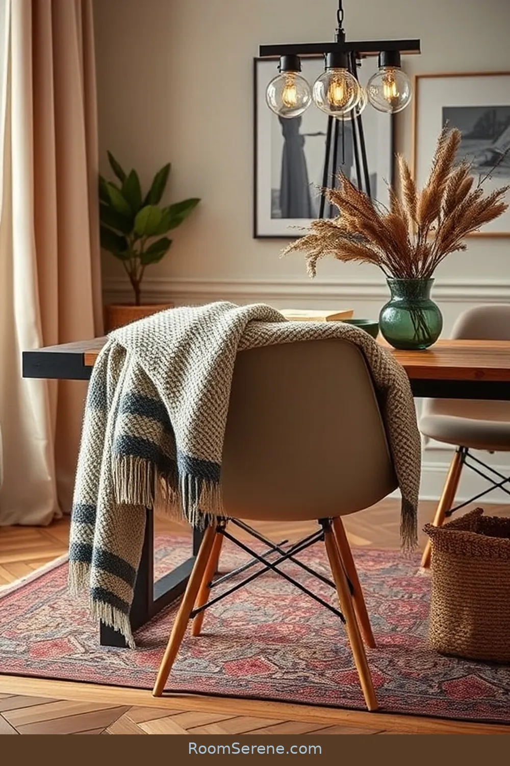 25 Inspiring Workspace Design Ideas for Your Dining Room Using Natural Fibers 17 Using Wool Throws for Warmth for 25 Inspiring Workspace Design Ideas for Your Dining Room Using Natural Fibers