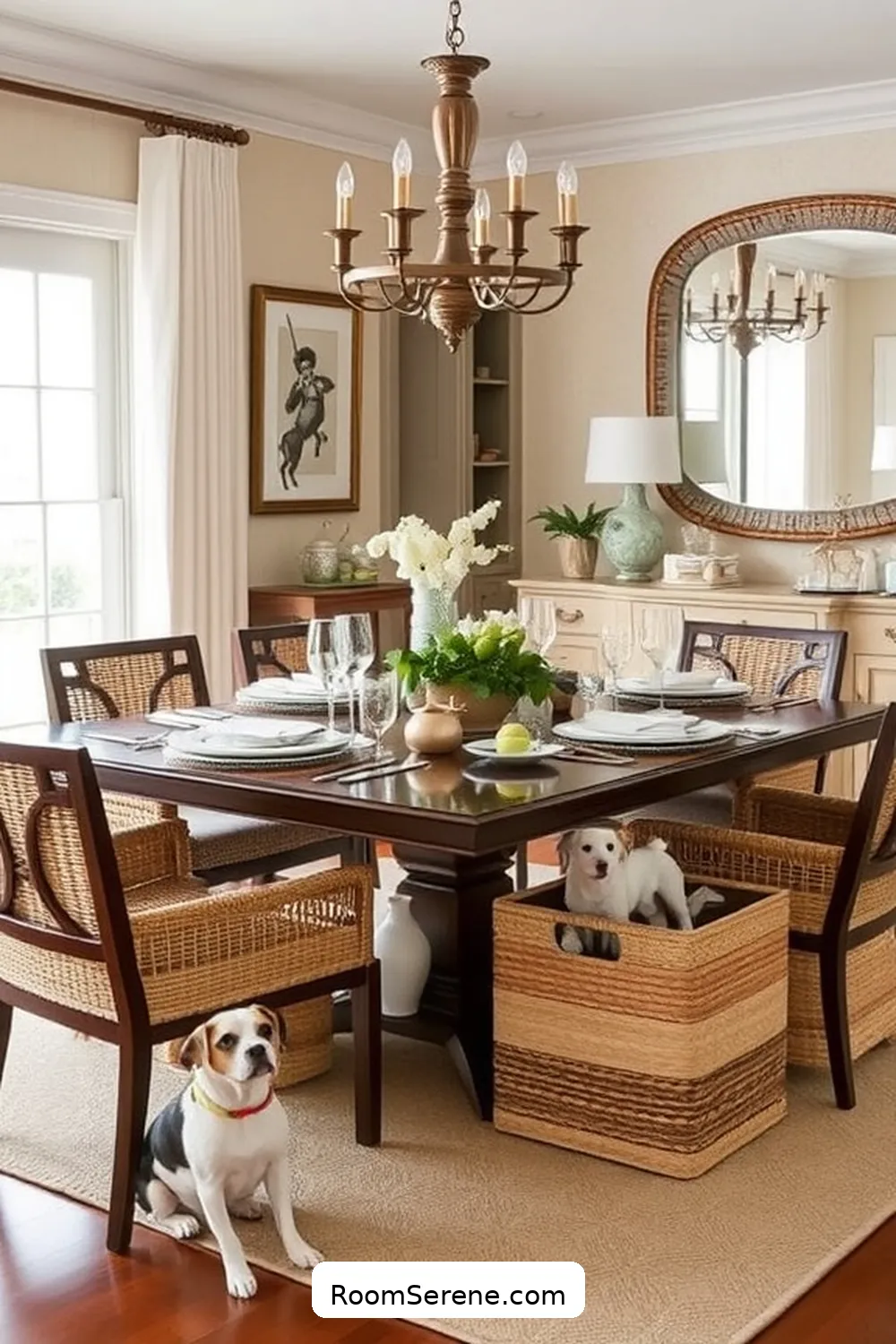 Seagrass Storage Bins for Clutter-Free Spaces for 25 Natural Fiber Ideas for a Pet-Friendly Dining Room