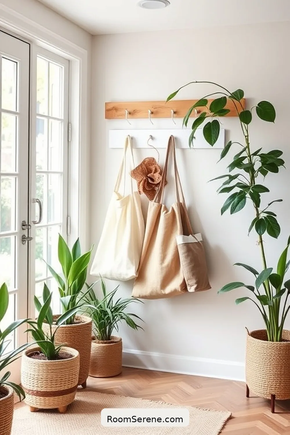 25 Smart Home Features for Your Entryway Using Organic Cotton 22 Organic Cotton Organizer Bags for 25 Smart Home Features for Your Entryway Using Organic Cotton