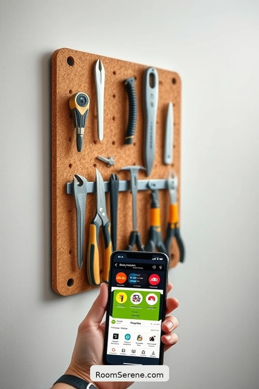 25 Smart Home Features for Your Garage Using Cork 15 Cork Tool Organizer With App Connectivity for 25 Smart Home Features for Your Garage Using Cork