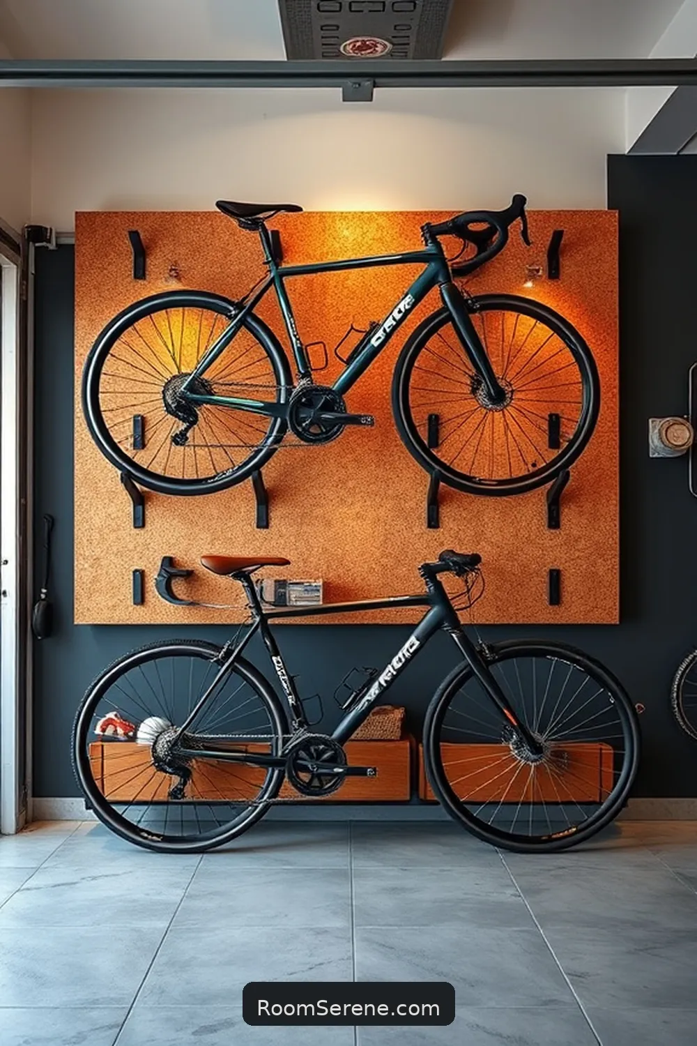 25 Smart Home Features for Your Garage Using Cork 10 Cork Wall-Mounted Bike Racks for 25 Smart Home Features for Your Garage Using Cork