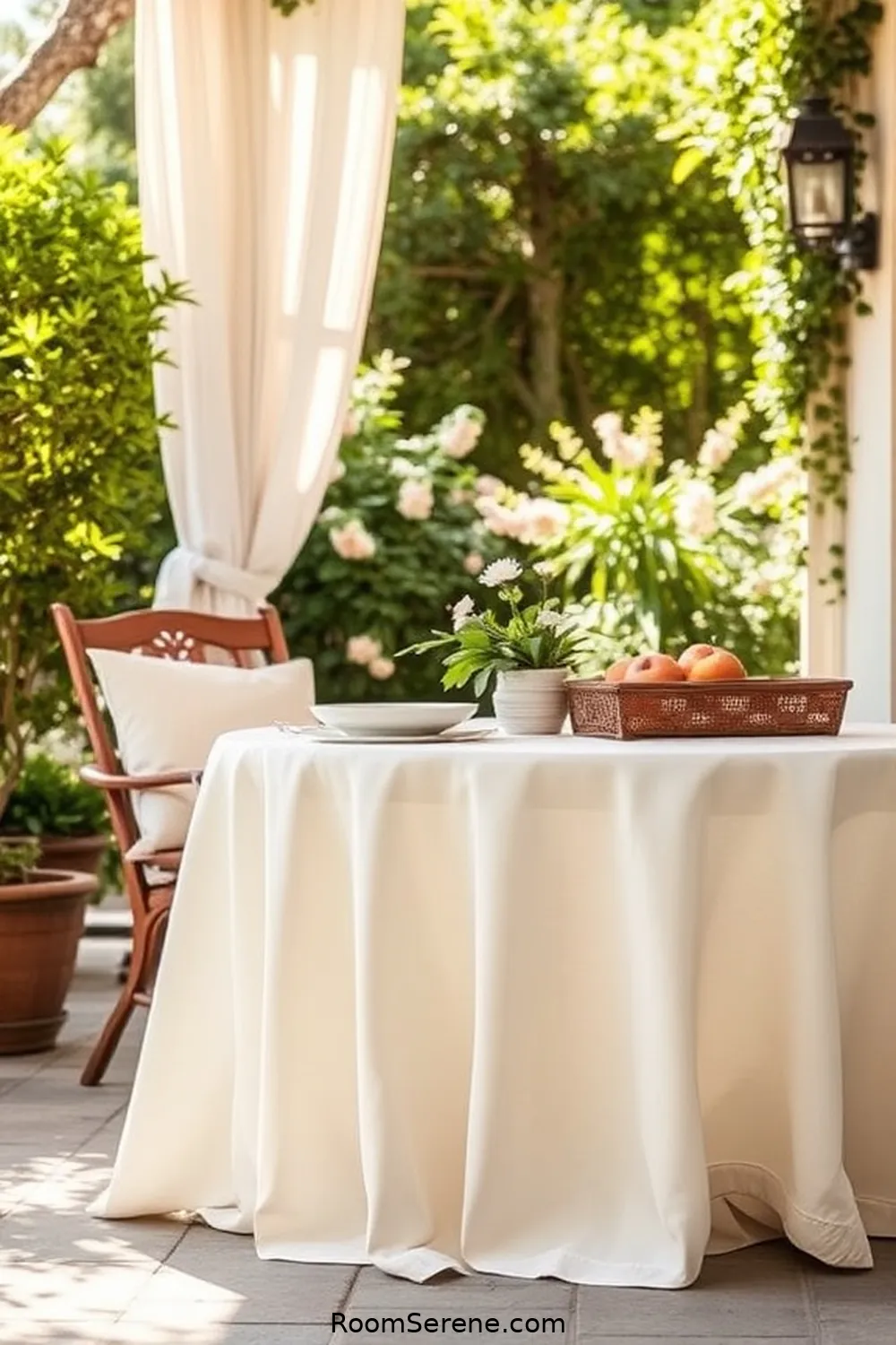 25 Tips for Achieving Outdoor Comfort and Coziness on Your Patio Using Natural Fibers 13 Opt for Organic Cotton Tablecloths for 25 Tips for Achieving Outdoor Comfort and Coziness on Your Patio Using Natural Fibers