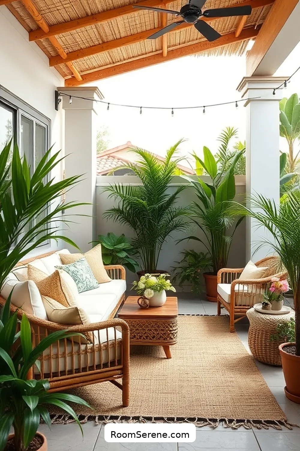 25 Tips for Achieving Outdoor Comfort and Coziness on Your Patio Using Natural Fibers 6 Select Bamboo or Jute Accents for 25 Tips for Achieving Outdoor Comfort and Coziness on Your Patio Using Natural Fibers