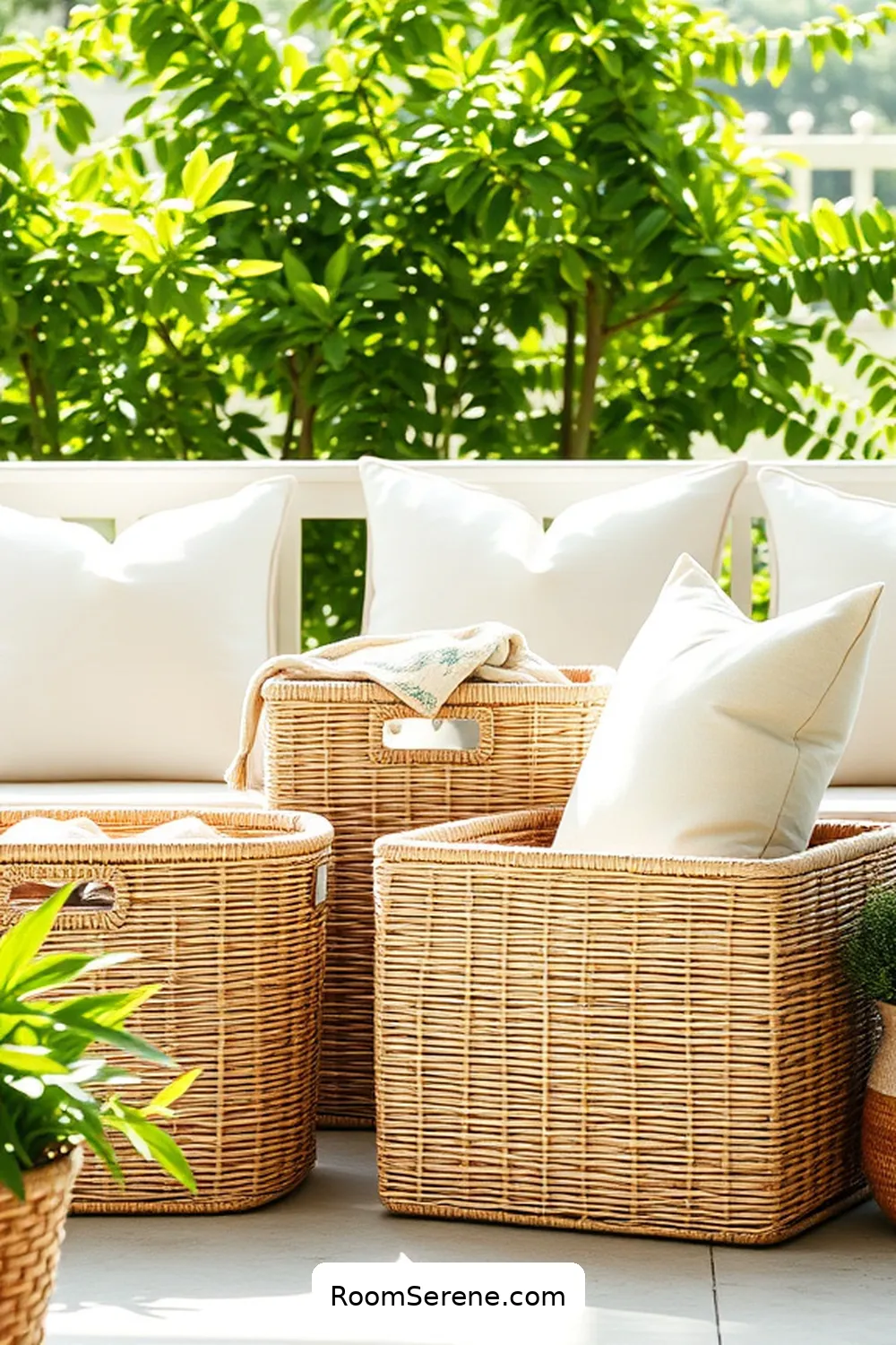 25 Tips for Achieving Outdoor Comfort and Coziness on Your Patio Using Natural Fibers 20 Select Natural Fiber Outdoor Storage for 25 Tips for Achieving Outdoor Comfort and Coziness on Your Patio Using Natural Fibers
