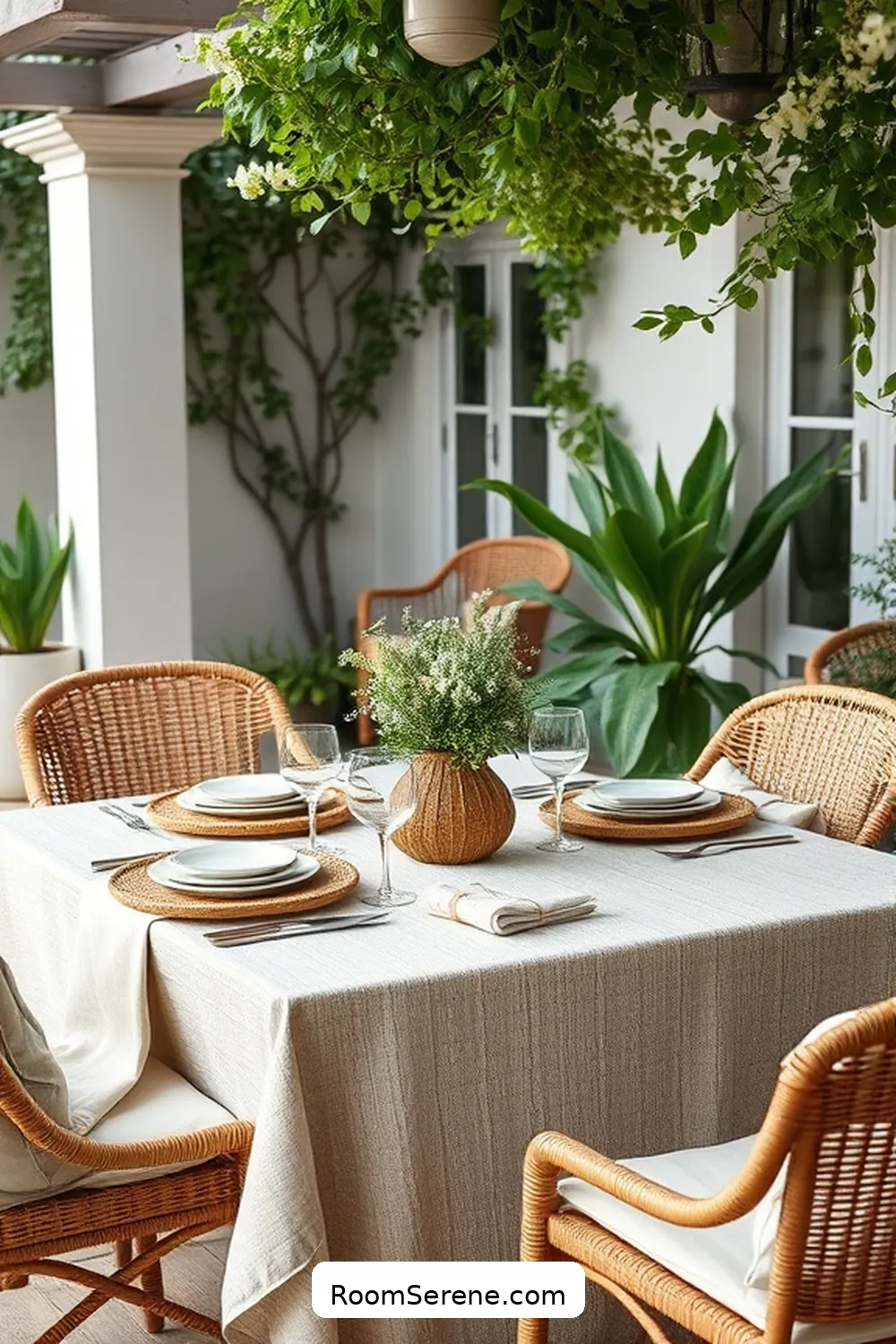 25 Tips for Achieving Outdoor Comfort and Coziness on Your Patio Using Natural Fibers 12 Use Natural Fiber Tableware for 25 Tips for Achieving Outdoor Comfort and Coziness on Your Patio Using Natural Fibers