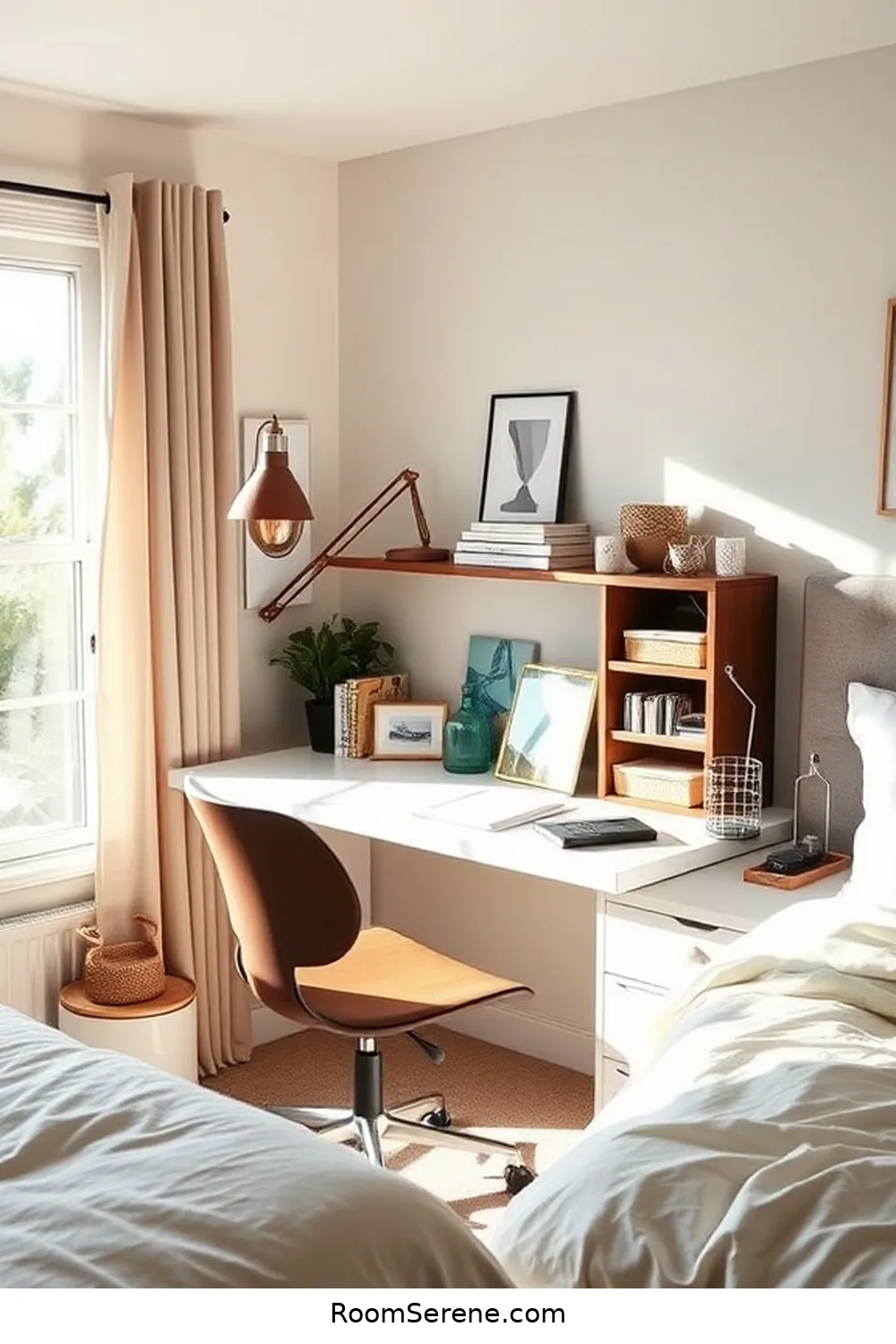 25 Tips for Designing a Bedroom Workspace Using Solar-Powered Lights 9 Create a Dedicated Work Zone for 25 Tips for Designing a Bedroom Workspace Using Solar-Powered Lights