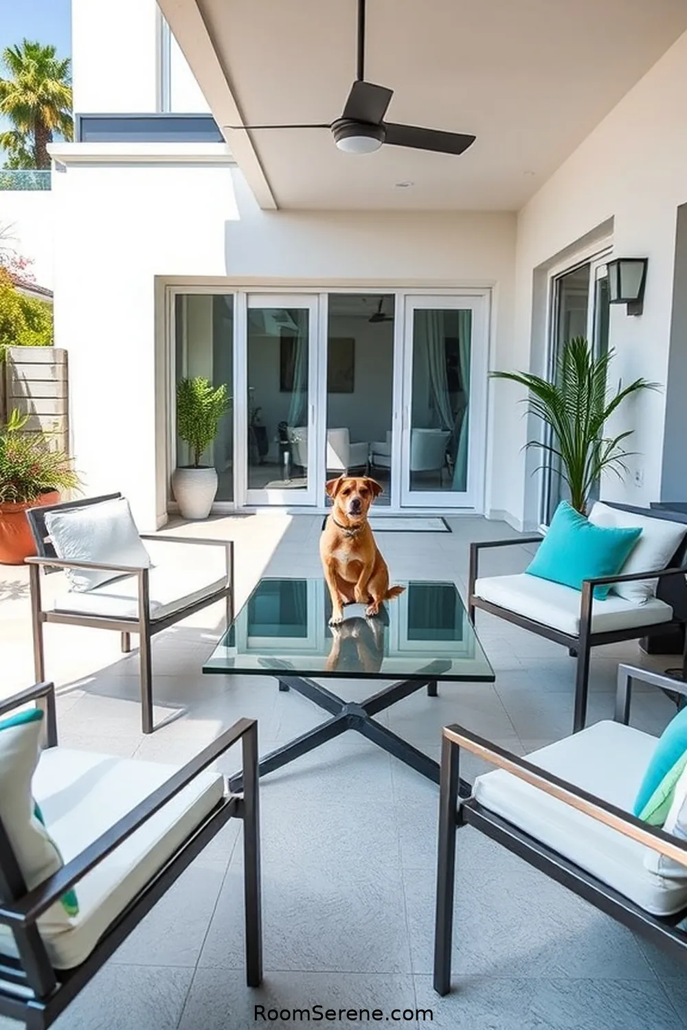 25 Tips for a Pet-Friendly Outdoor Patio Using Glass Features 16 Ensure Easy Clean-Up With Glass Surfaces for 25 Tips for a Pet-Friendly Outdoor Patio Using Glass Features