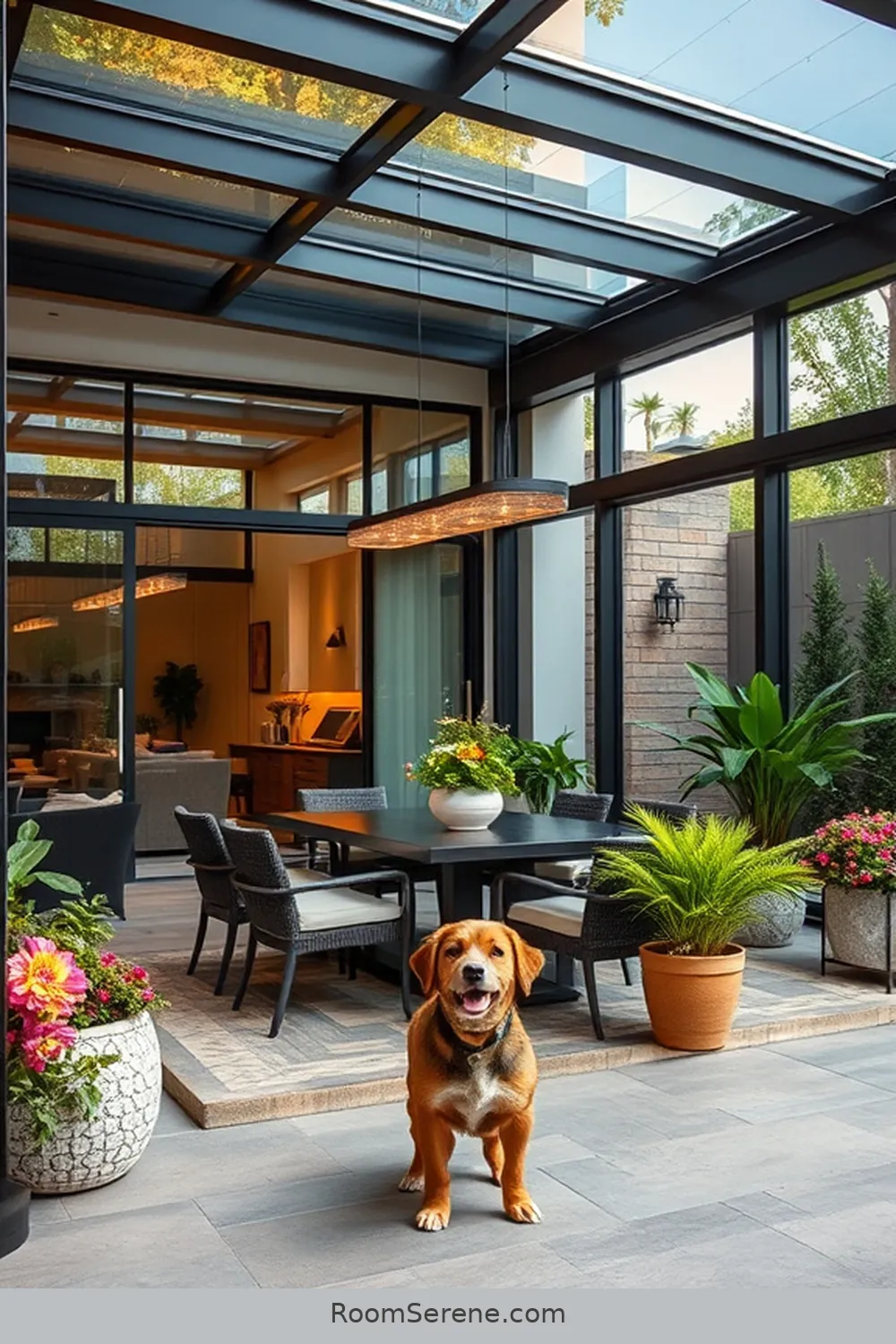 25 Tips for a Pet-Friendly Outdoor Patio Using Glass Features 21 Use Glass Enclosures for Outdoor Dining Areas for 25 Tips for a Pet-Friendly Outdoor Patio Using Glass Features