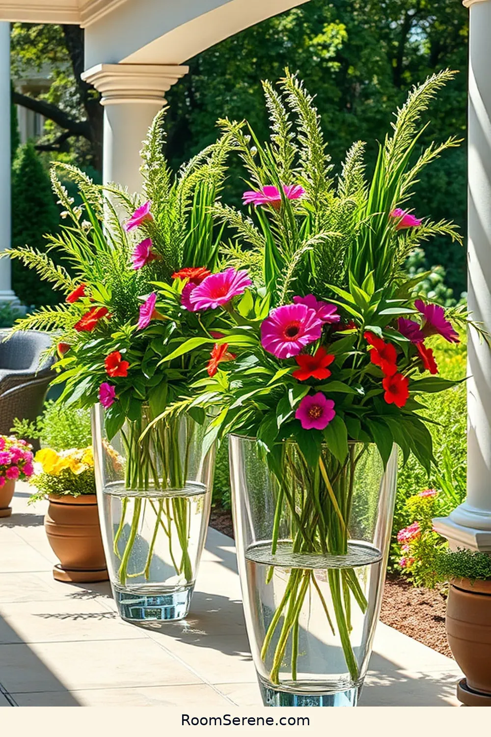 25 Tips for a Pet-Friendly Outdoor Patio Using Glass Features 11 Use Glass Planters to Add Greenery for 25 Tips for a Pet-Friendly Outdoor Patio Using Glass Features
