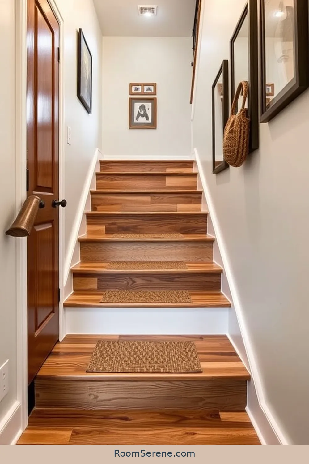 25 Ways to Create Comfort and Coziness in Your Hallway Using Recycled Wood 19 Custom Wood Stair Treads for 25 Ways to Create Comfort and Coziness in Your Hallway Using Recycled Wood
